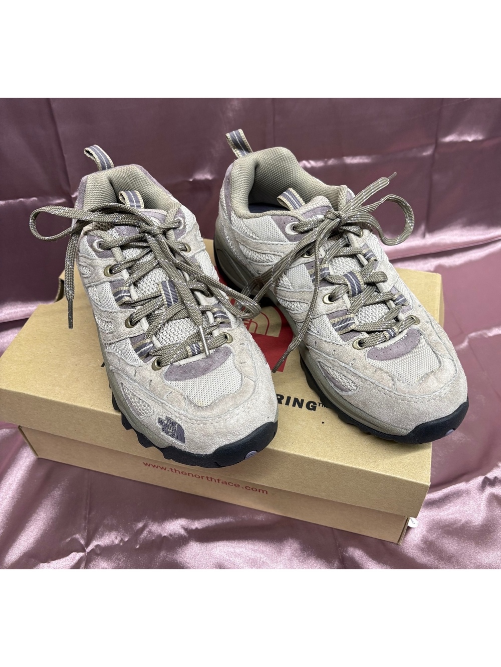 The North Face Women’s Blaze Low Cobblestone/Rain Hiking Shoes Size 6 NIB